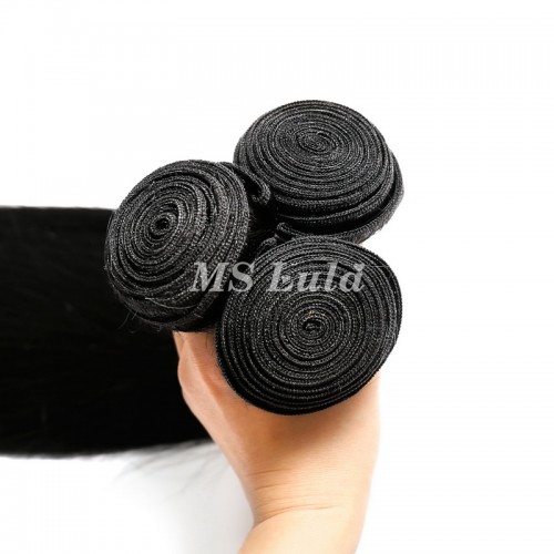 #1 Jet Black Natural Straight Human Hair Bundles(Can't Take Dye) | Human Hair Wig | Lace Front